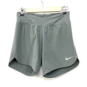 Nike Dri-fit Running Shorts Womens Small Gray Lined Drawstring Waist Pocket